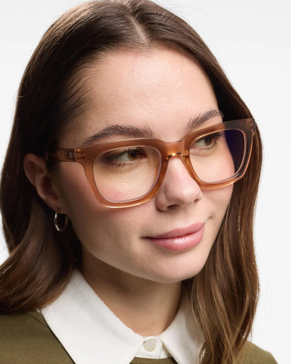 Max Glossy Reading Glasses - Rose
