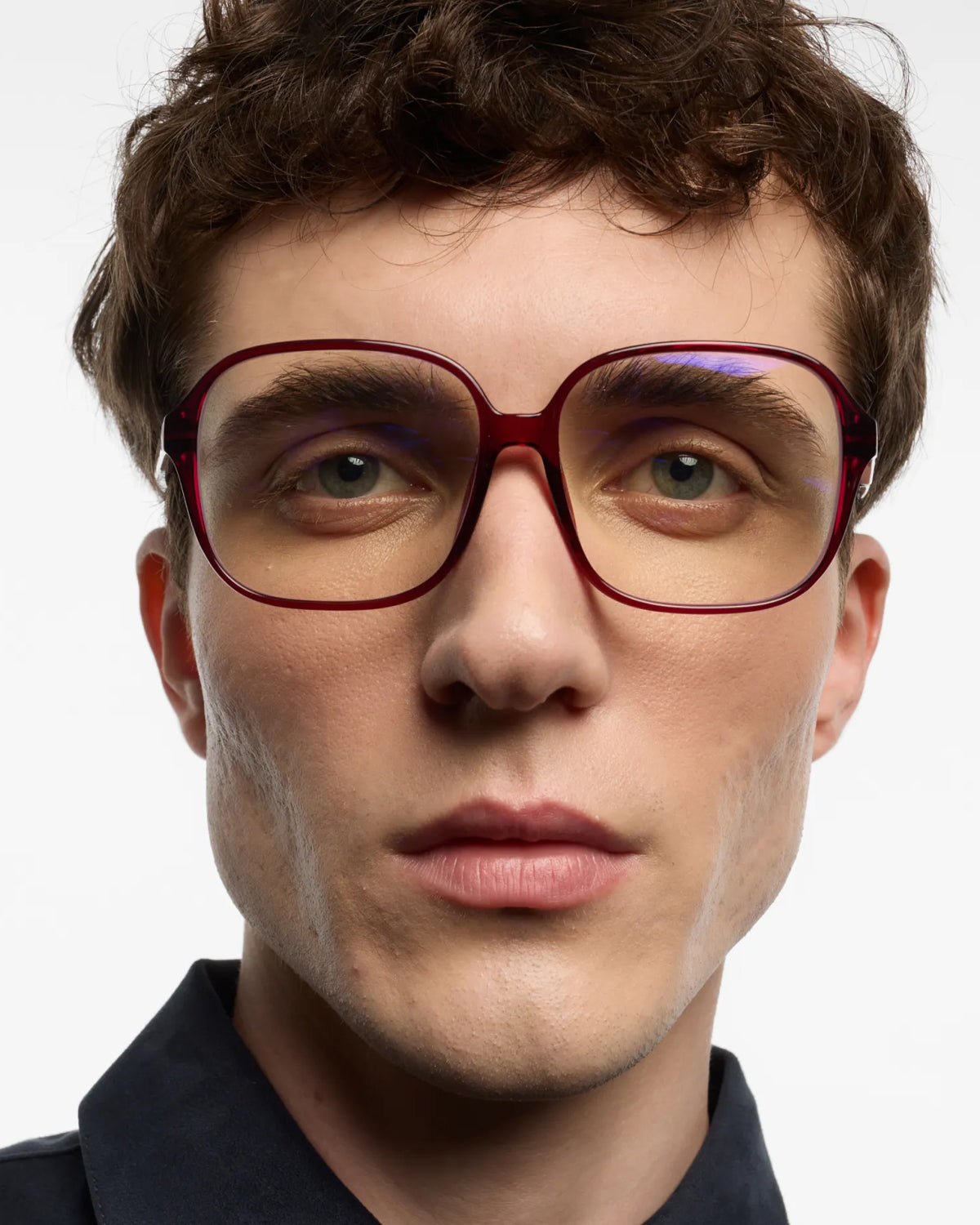 Pascal Glossy Reading Glasses  - Cherry Lacquer