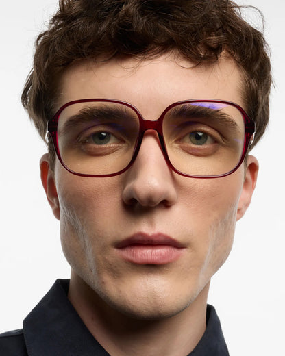 Pascal Glossy Reading Glasses  - Cherry Lacquer