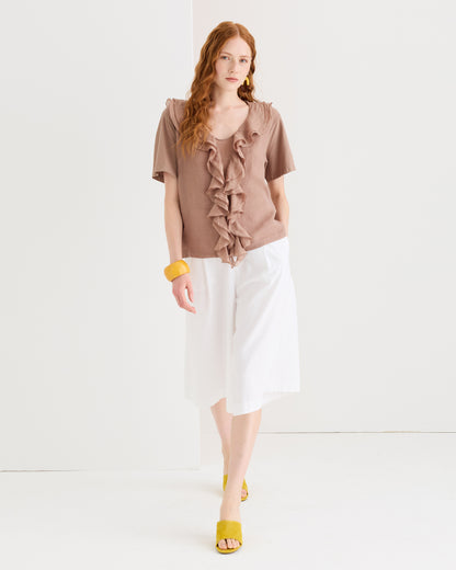 Cotton Culotte - White