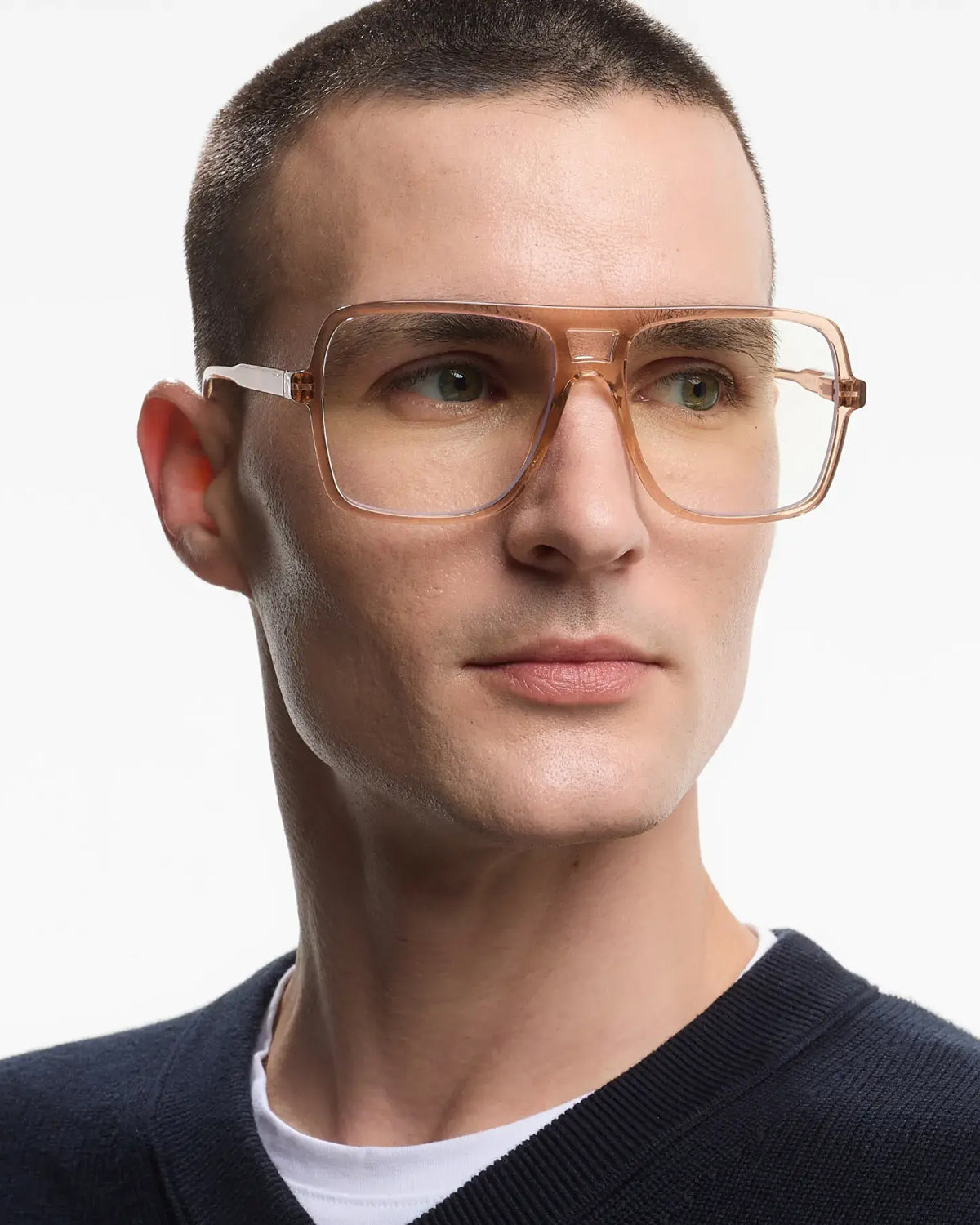 Jake Glossy Reading Glasses - Rose