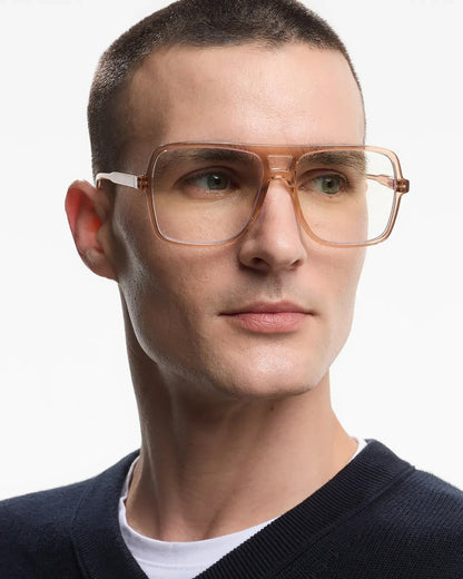 Jake Glossy Reading Glasses - Rose