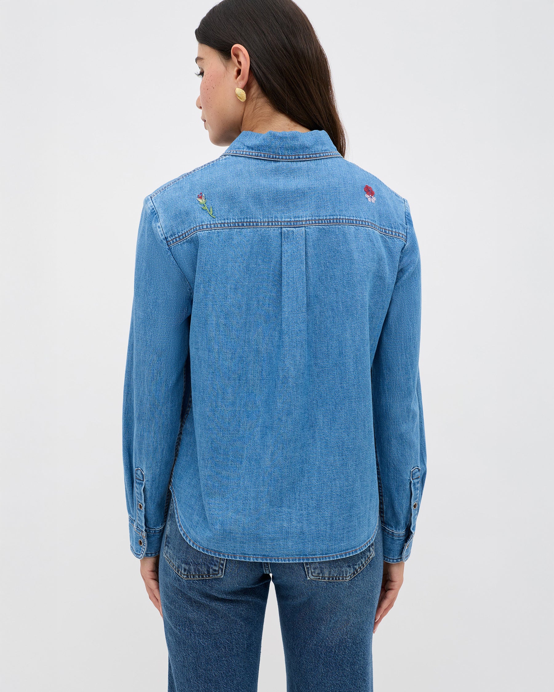 Edaline Top Sadie Embroidery - Light Vintage