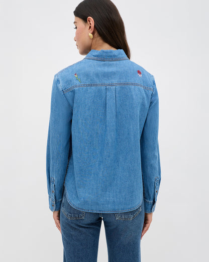 Edaline Top Sadie Embroidery - Light Vintage