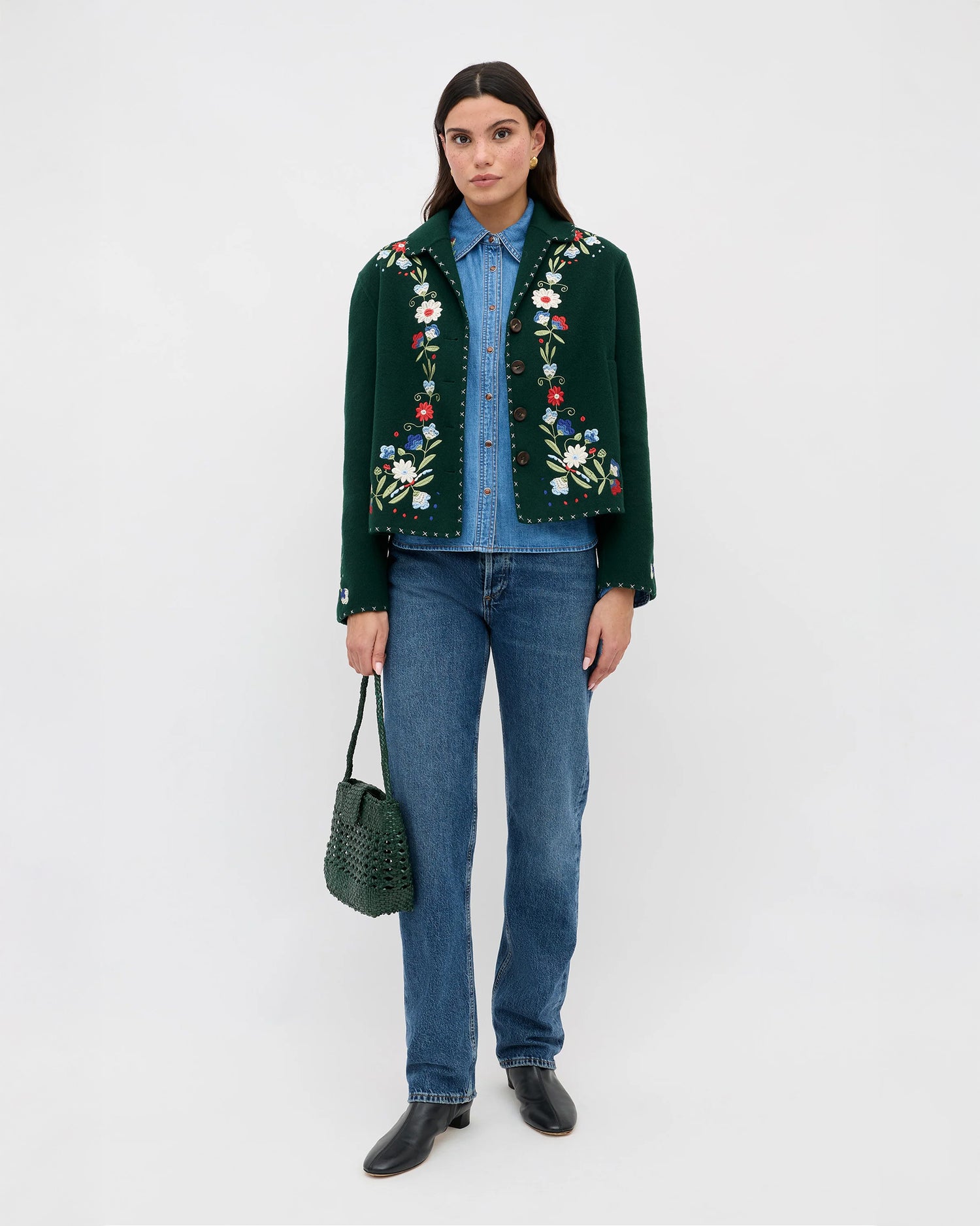 Edaline Top Sadie Embroidery - Light Vintage