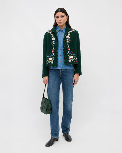 Edaline Top Sadie Embroidery - Light Vintage