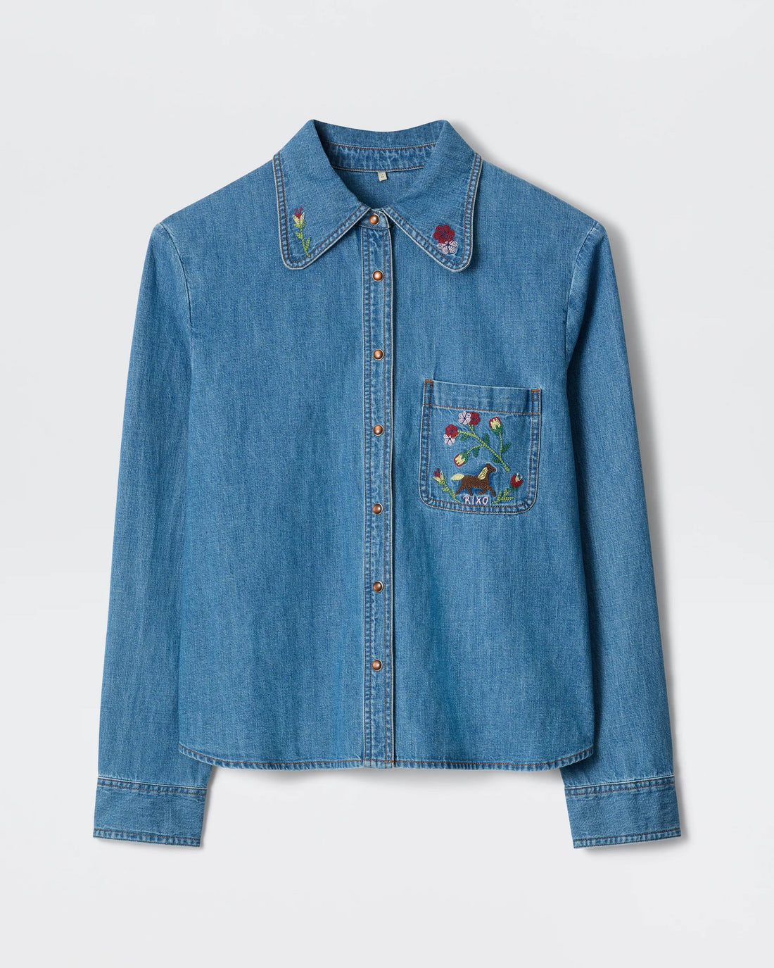 Edaline Top Sadie Embroidery - Light Vintage