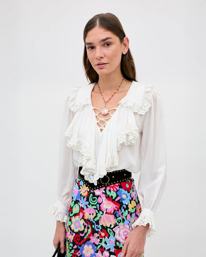 Milia Top - White
