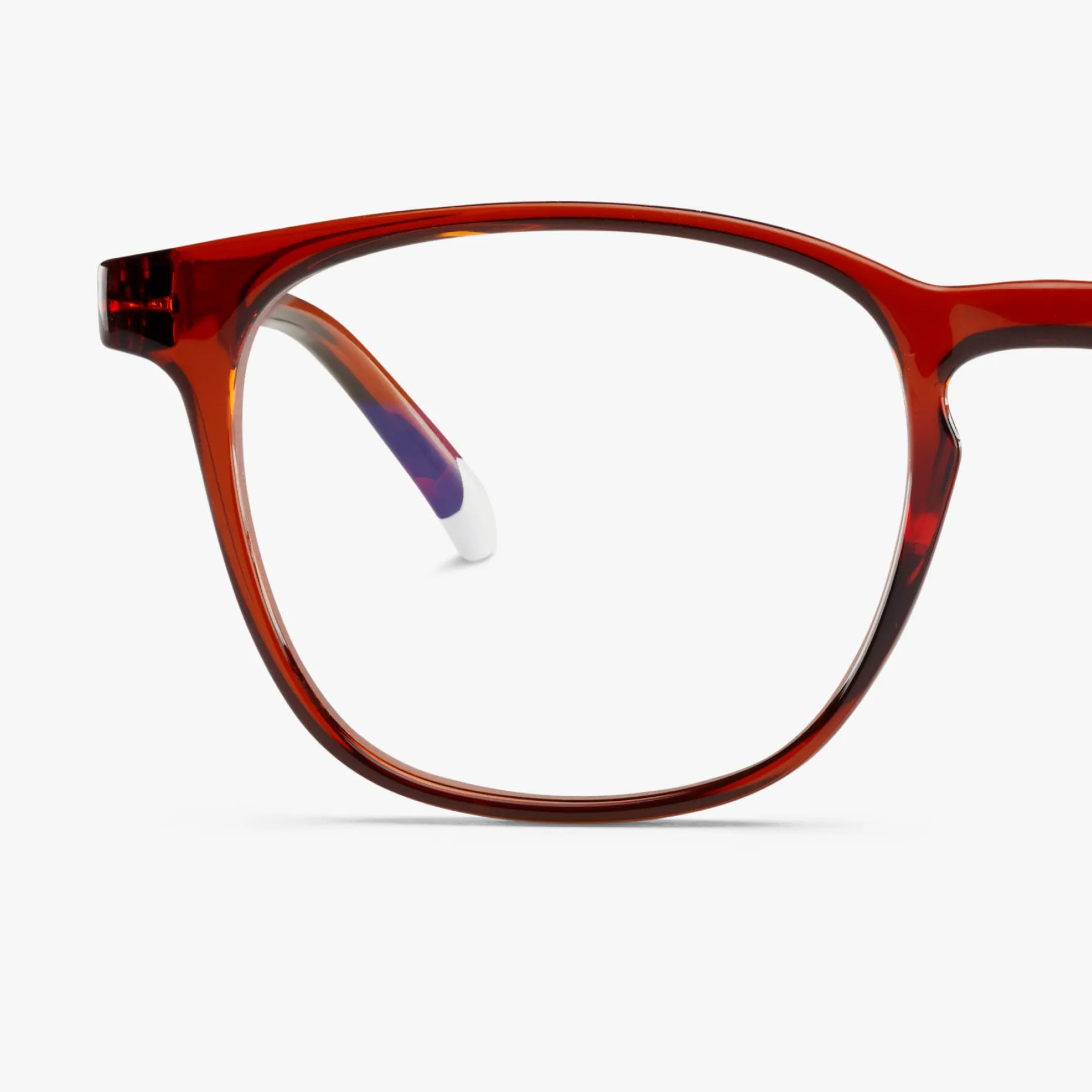 Dalston Glossy Glasses - Intense Rust