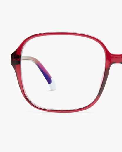 Pascal Glossy Reading Glasses  - Cherry Lacquer