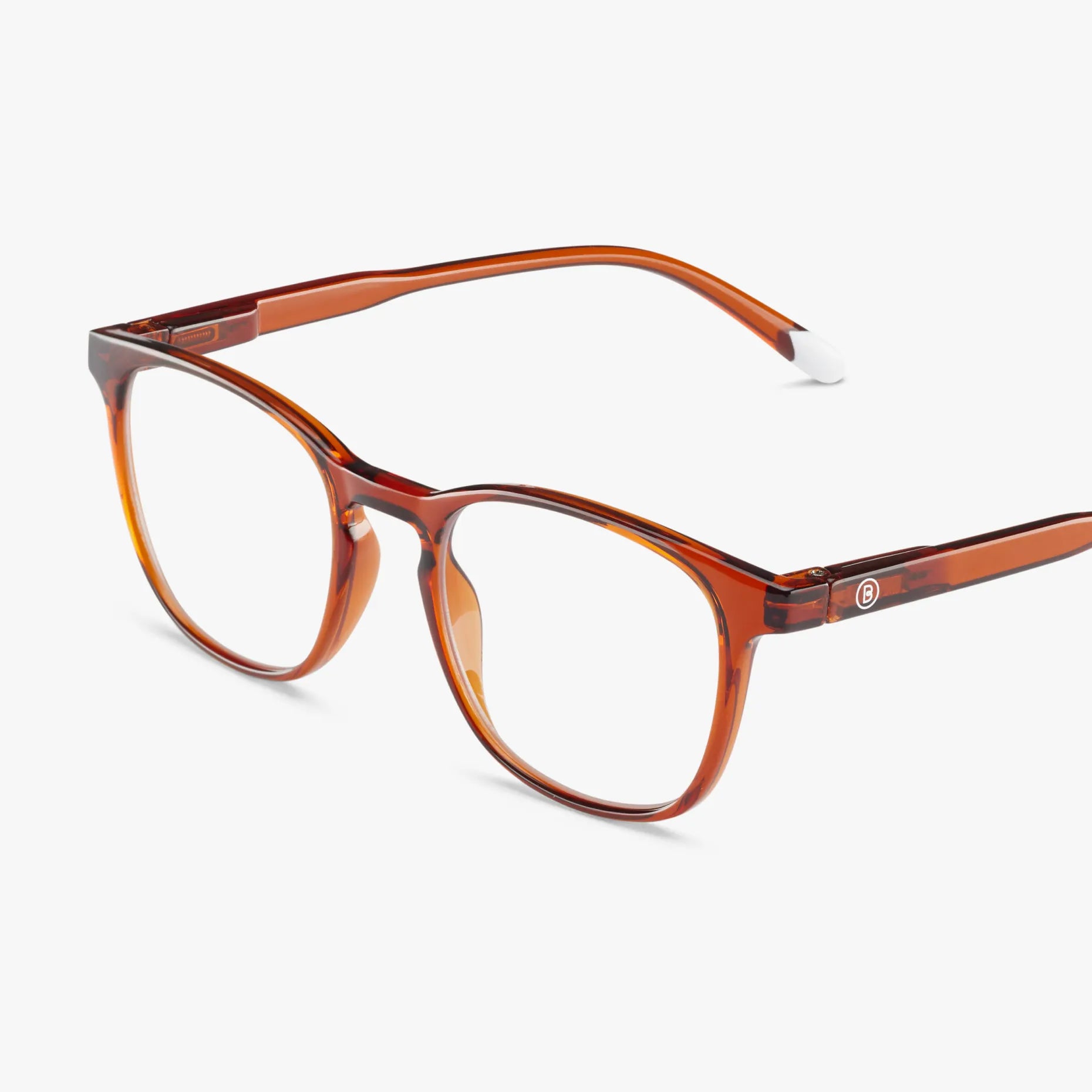 Dalston Glossy Glasses - Intense Rust