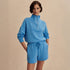 Hawley Half Zip Sweat - Azure Blue