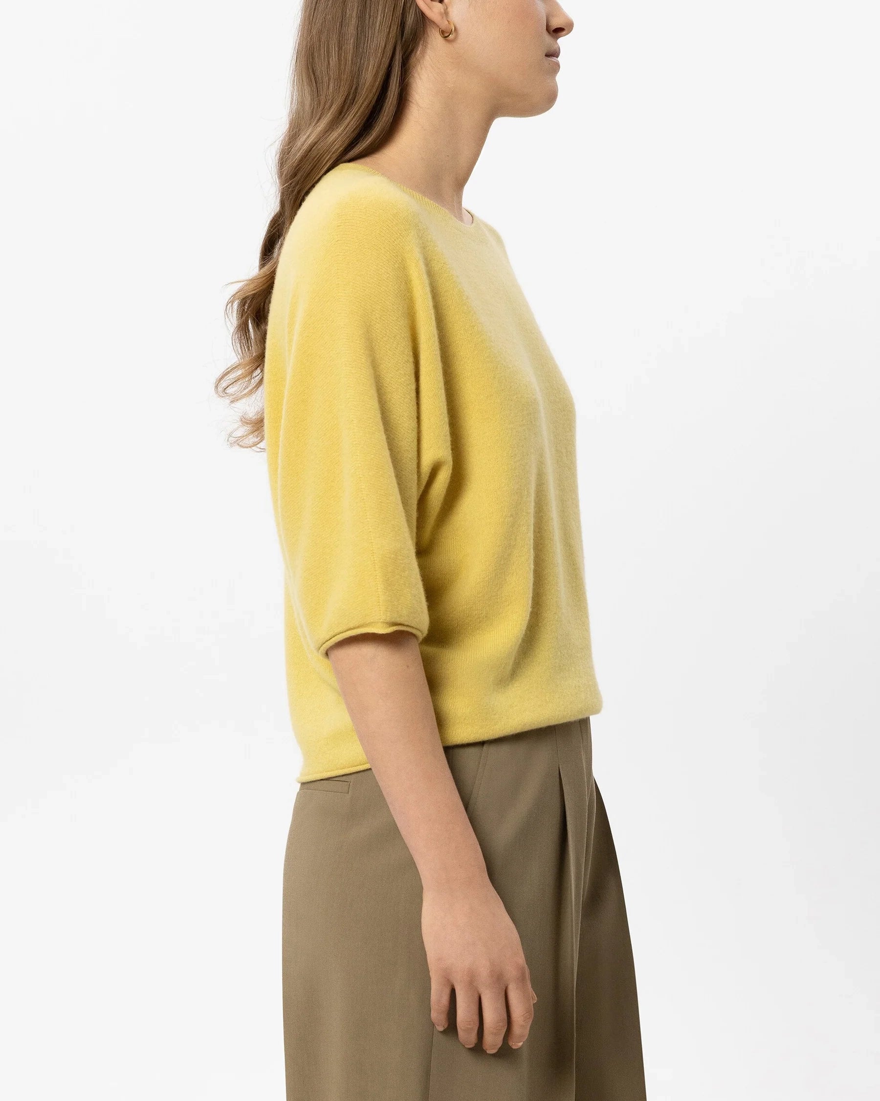 Cashmere Blend Pullover - Signal Yellow