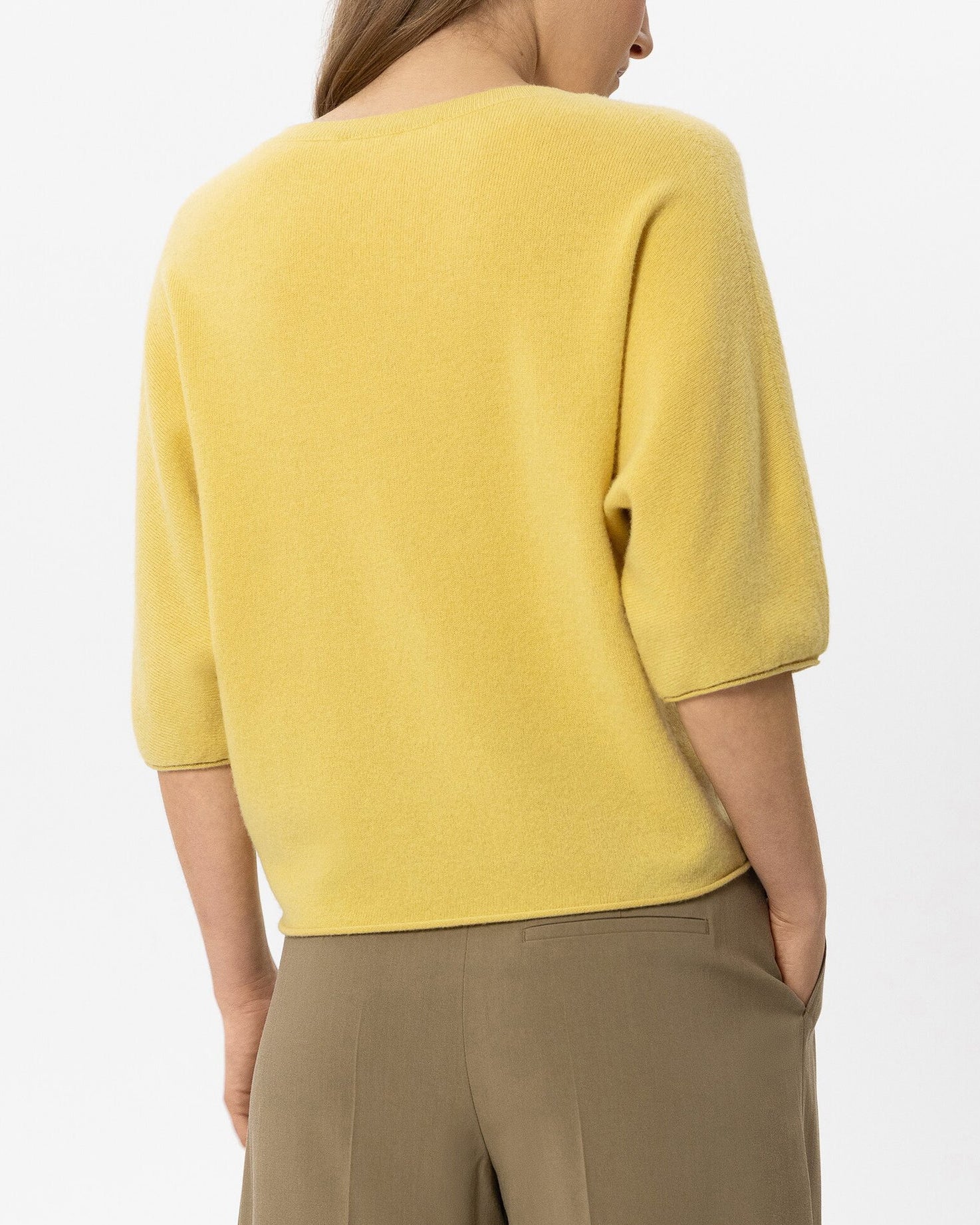 Cashmere Blend Pullover - Signal Yellow