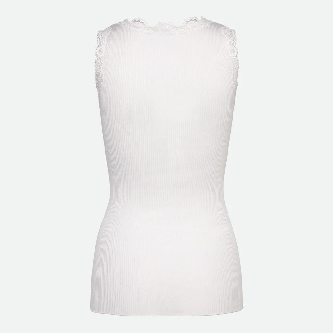 Beatha Sleeveless U-Neck Top - New White