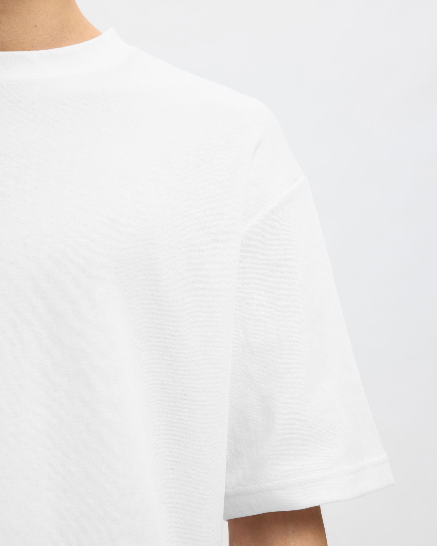 Loose Fit Oscar Short Sleeve O-Neck Tee - Bright White