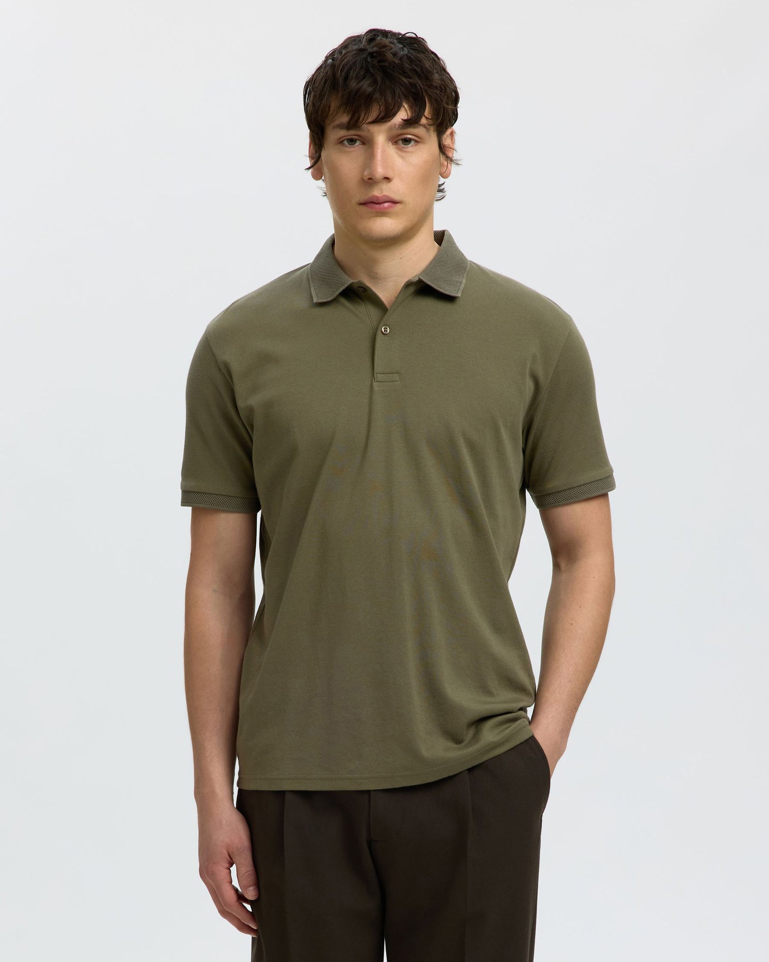 Fave Button Short Sleeve Polo Noos - Kalamata