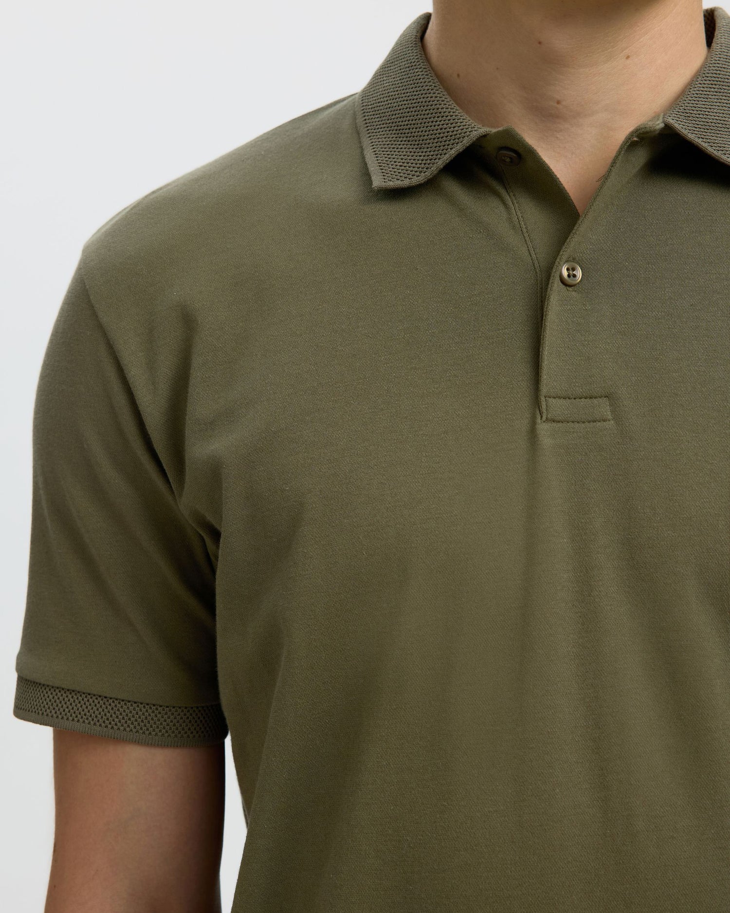 Fave Button Short Sleeve Polo Noos - Kalamata