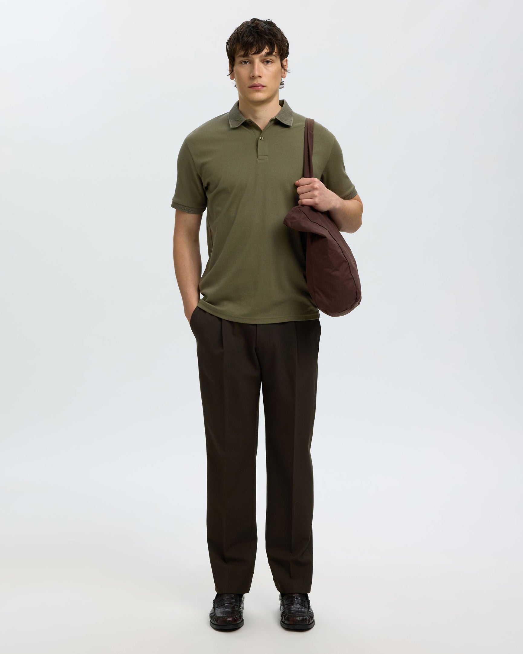 Fave Button Short Sleeve Polo Noos - Kalamata