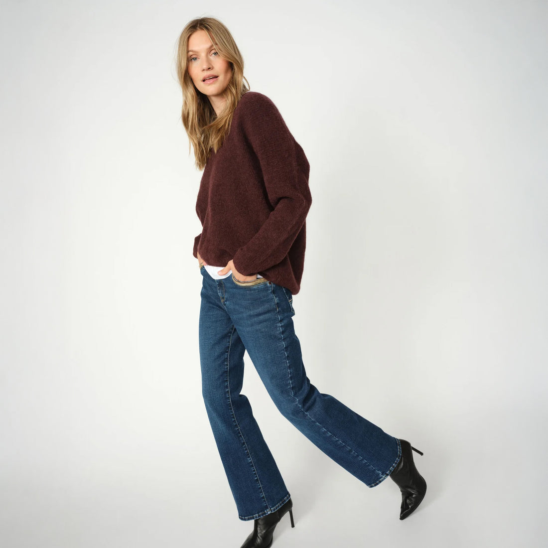 Cecilia Perla Jeans Ankle Length - Dark Blue