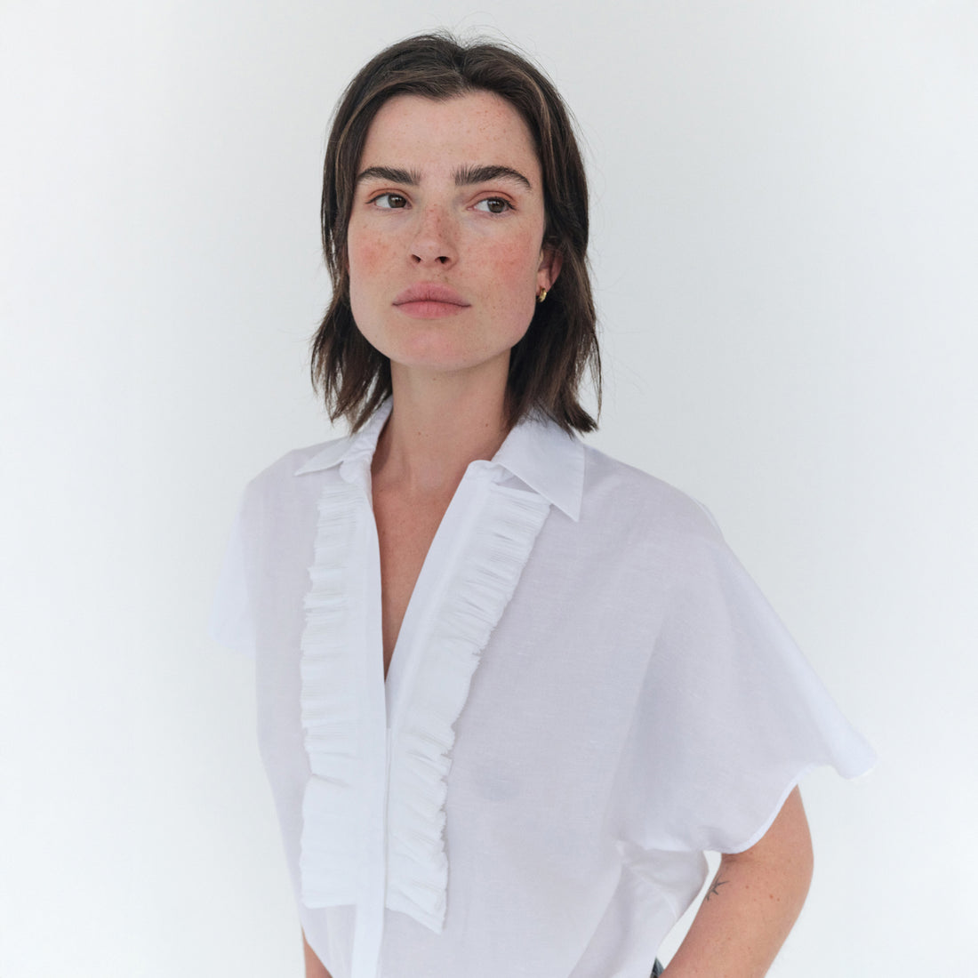 Biana Short Sleeve Shirt - White