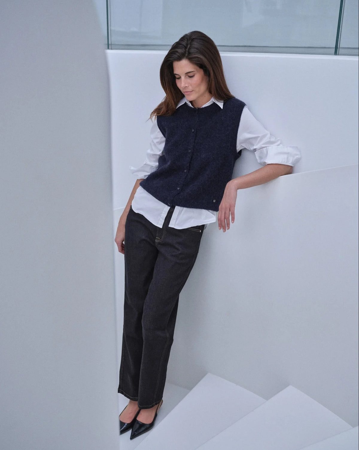 Almine Thora Knit Vest - Salute Navy