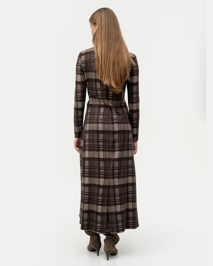 Palo Jersey Check Dress - Grey