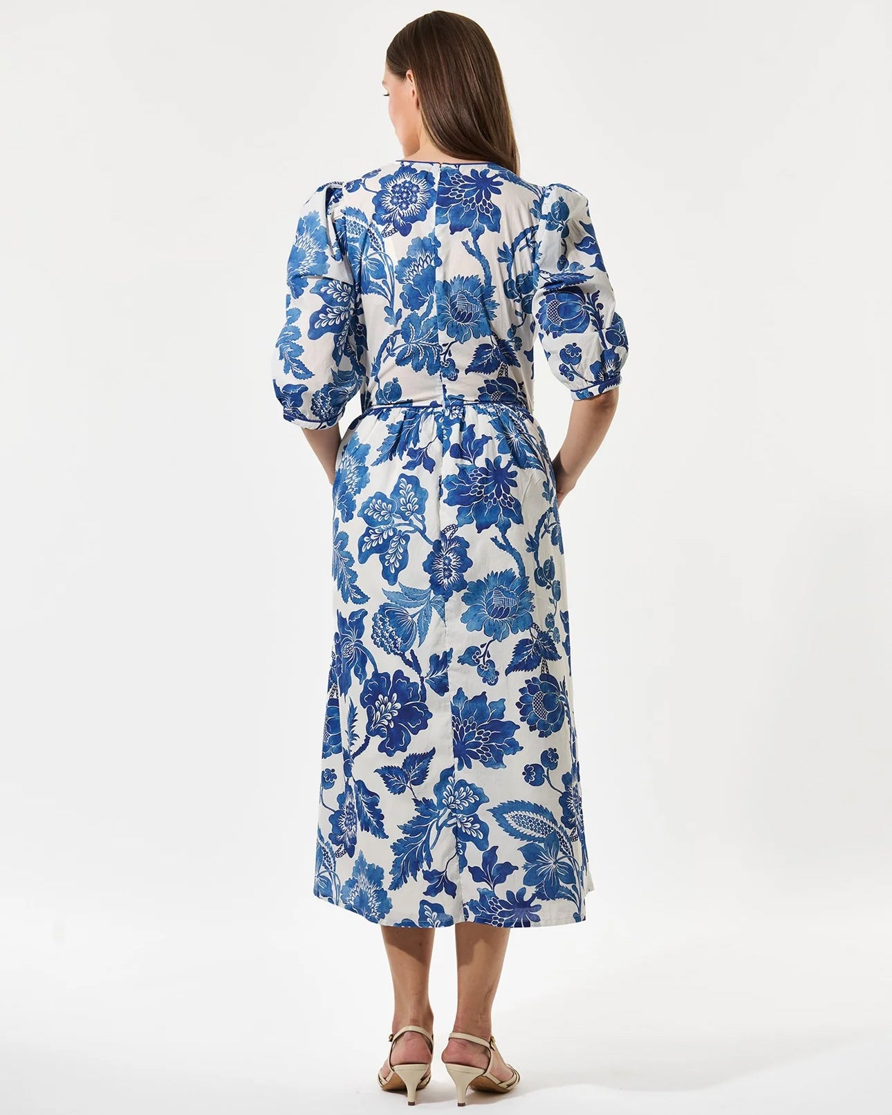 Rosalina Dress With Waistband - Bloom Midnight