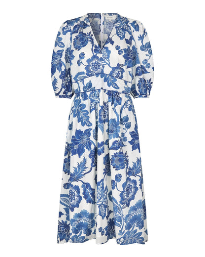 Rosalina Dress With Waistband - Bloom Midnight