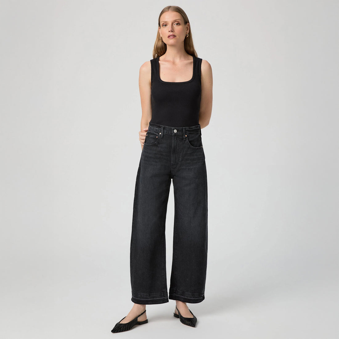 Arellia Ankle Undone Finished Hem - Black Void