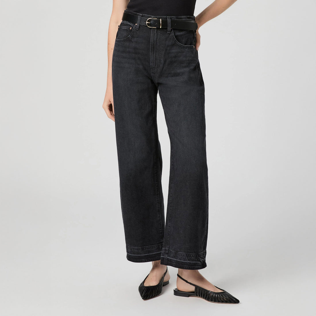 Arellia Ankle Undone Finished Hem - Black Void