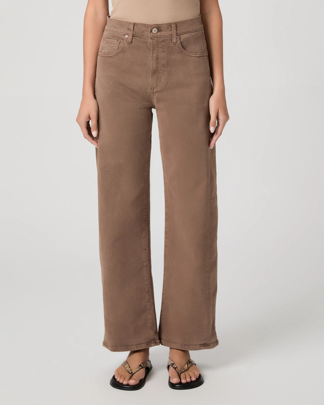 Anessa with Twisted Outseam Panel Raw Hem - Hollyhock