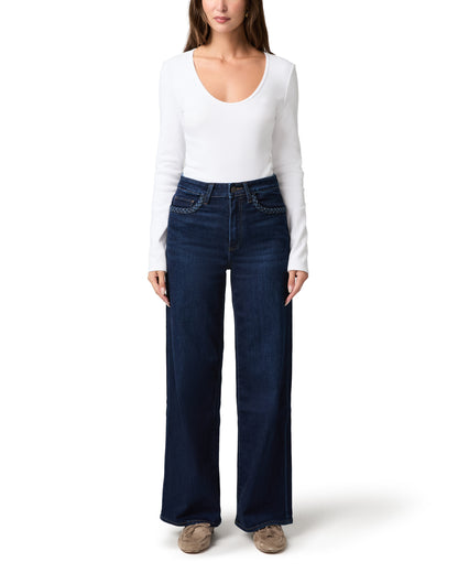 Anessa 31in Jeans With Braided Pocket Edge - Eterno