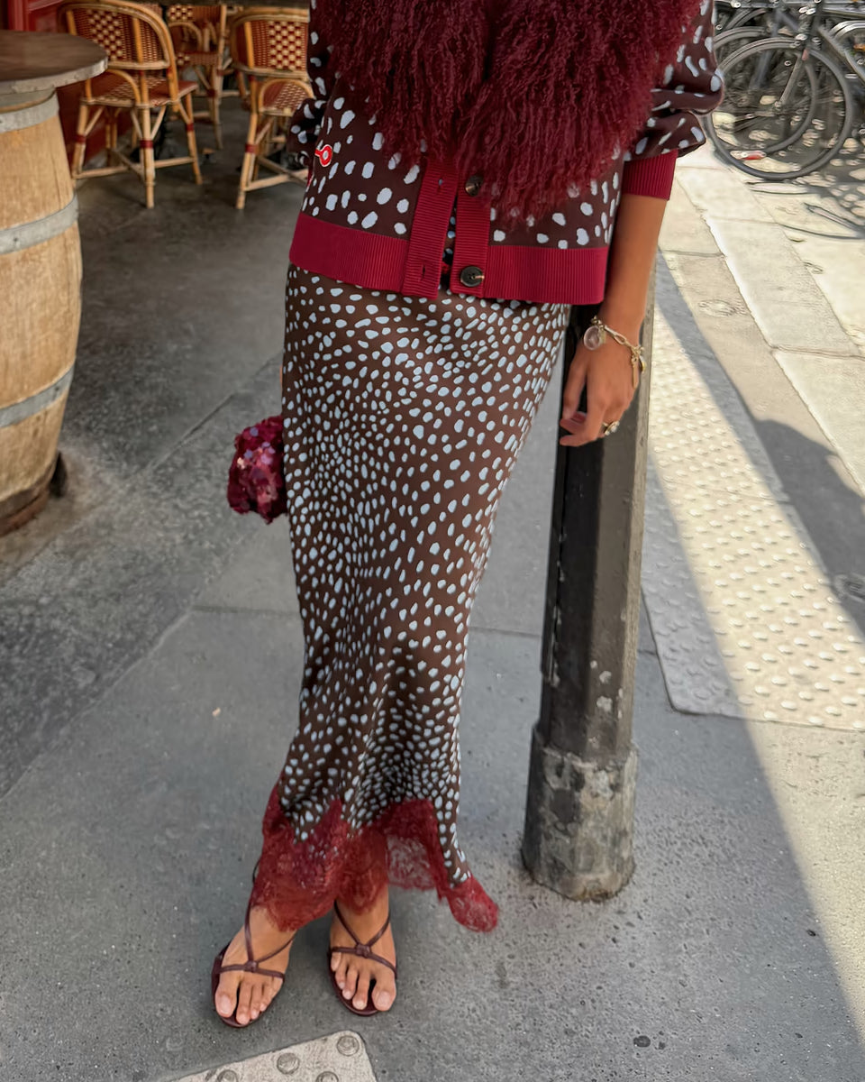 Deer Midi Maeva Skirt - Chocolate