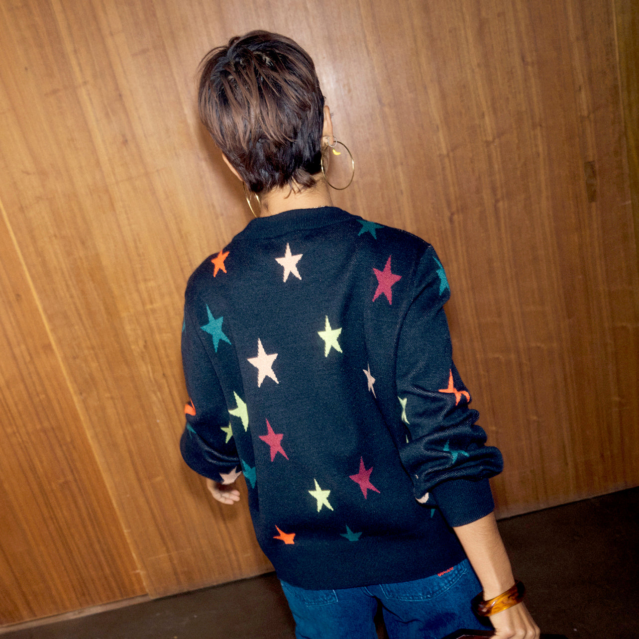 Star Cardigan - Black