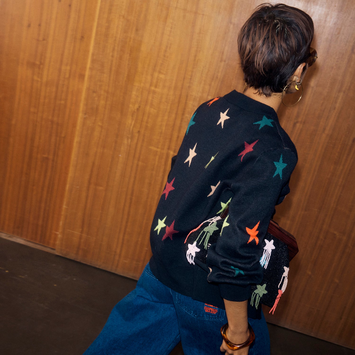 Star Cardigan - Black