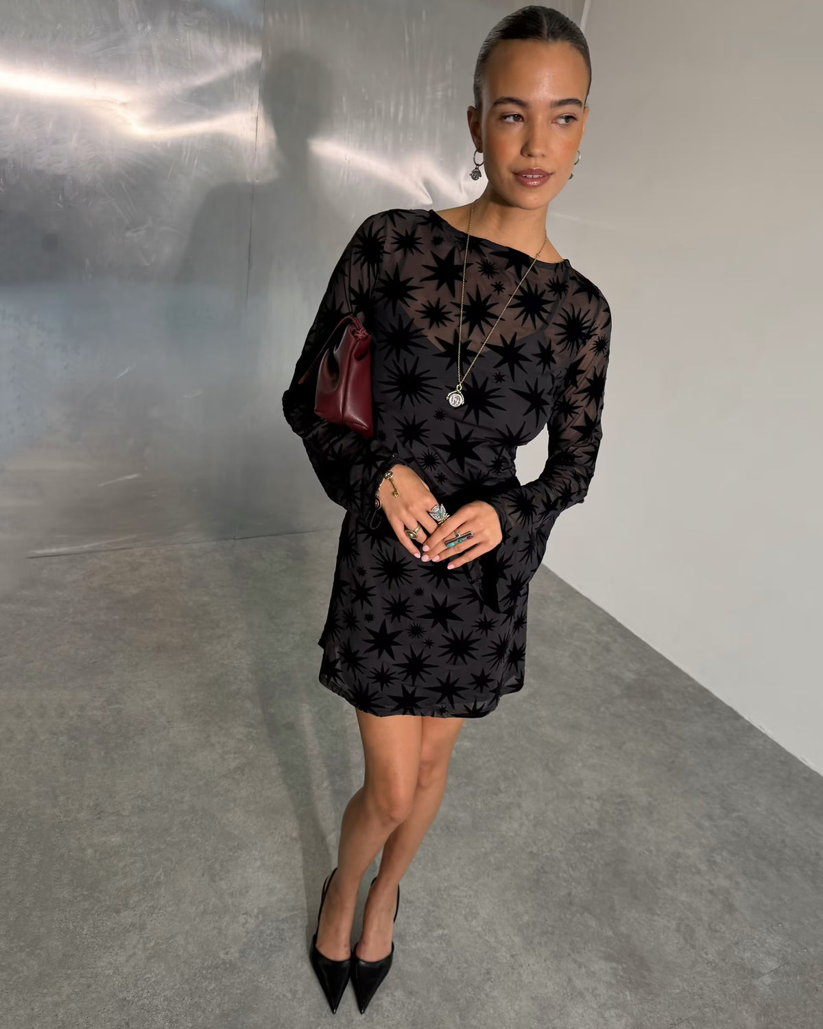 Star Mini Aria Dress - Black