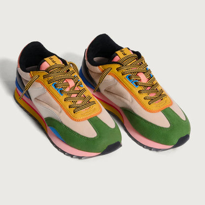 Iris Art Trainers - Mustard/Green