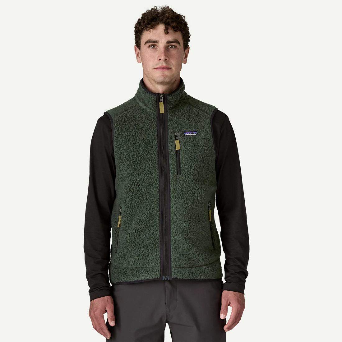 Retro Pile Vest - Old Growth Green
