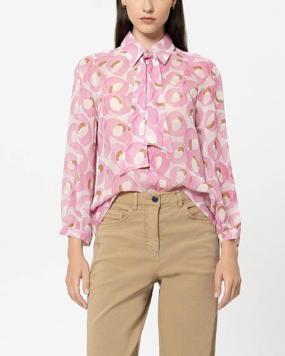 Retro Print Shirt - Retro Print Pink