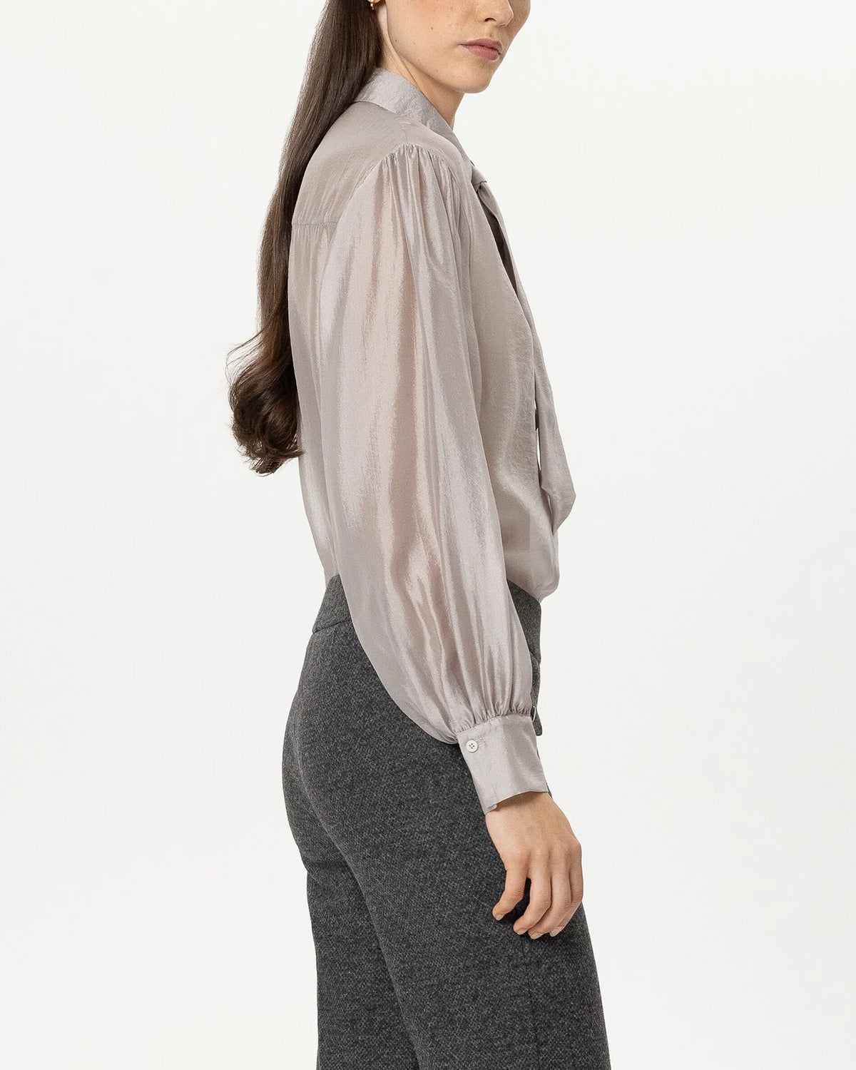 Semi Transparent Blouse - Pearl