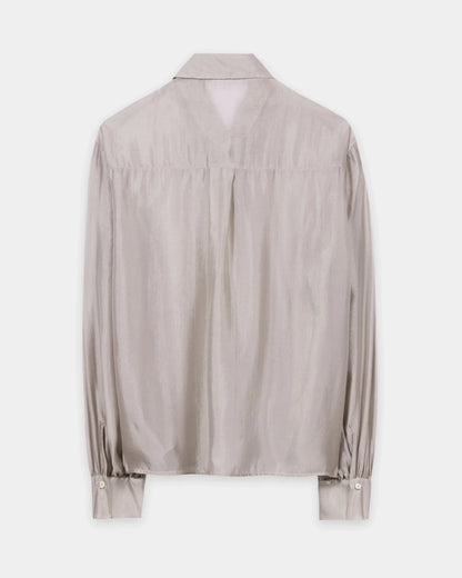 Semi Transparent Blouse - Pearl