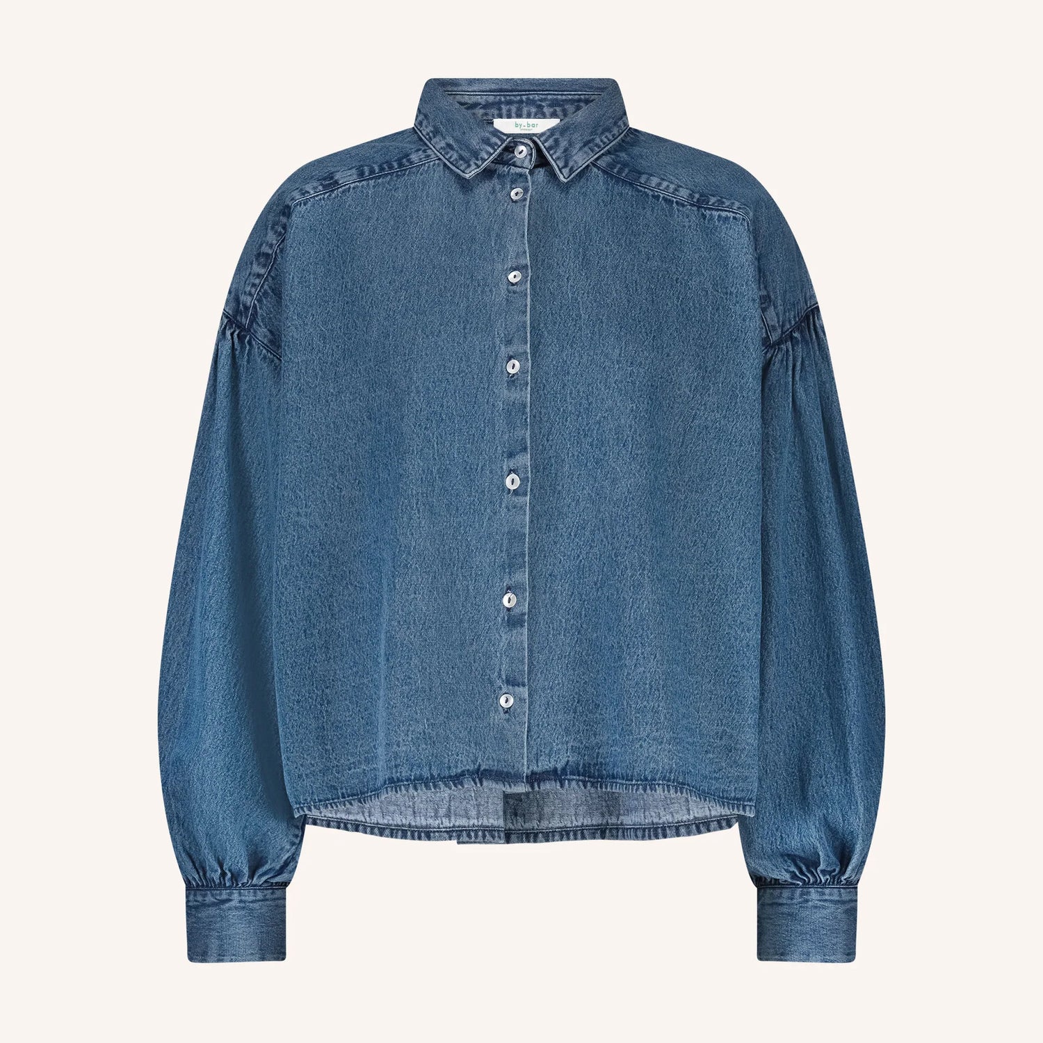Sarah Short Denim Blouse - Medium Denim