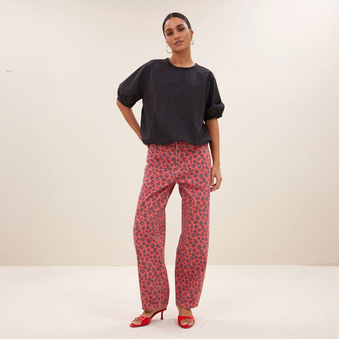 Cheetah Jean - Red