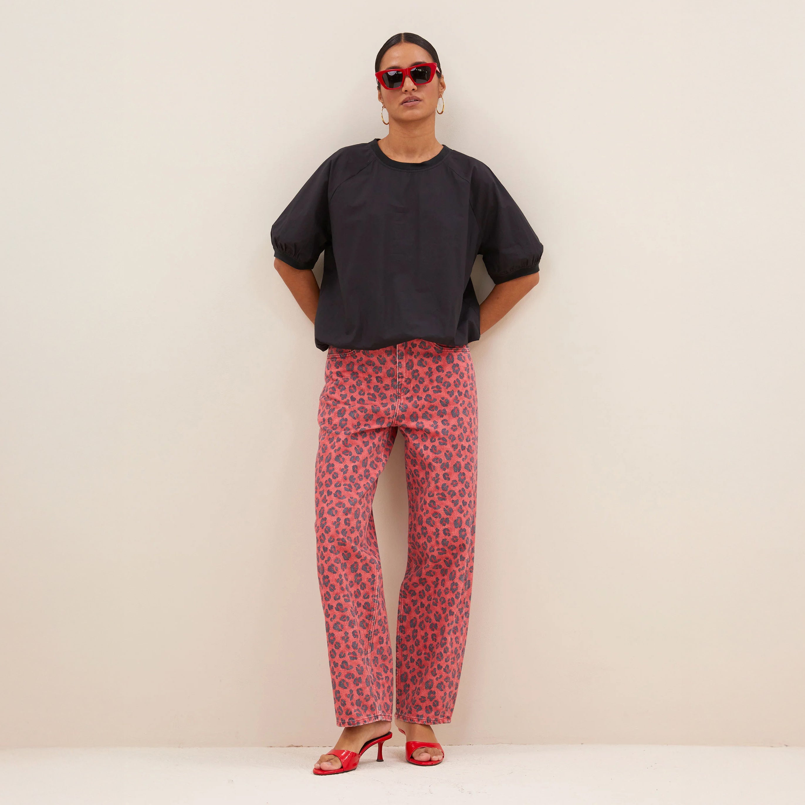 Cheetah Jean - Red