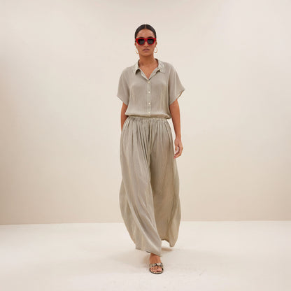 Reva Stripe Skirt - Graphite