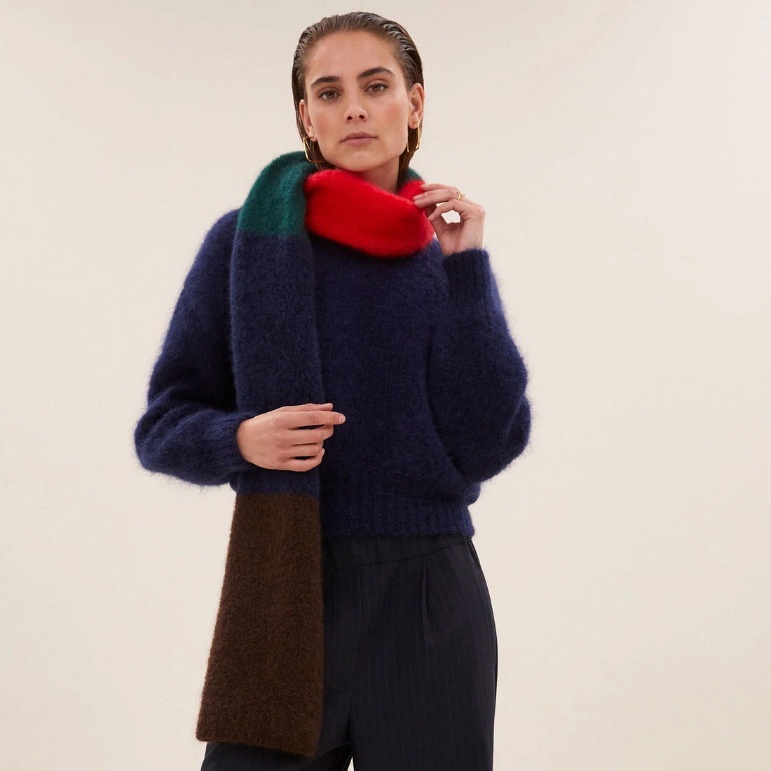 Leah Striped Scarf - Multi Stripe