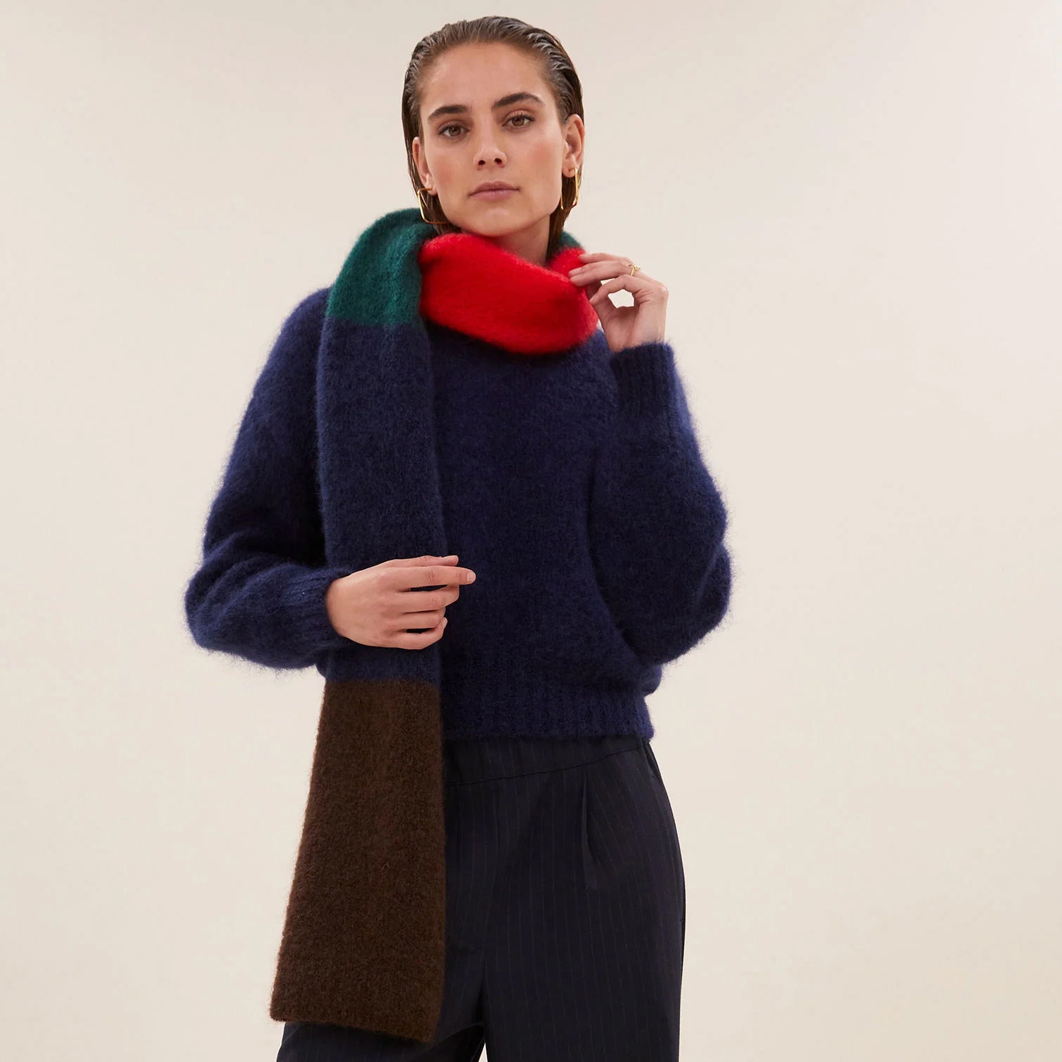 Leah Striped Scarf - Multi Stripe