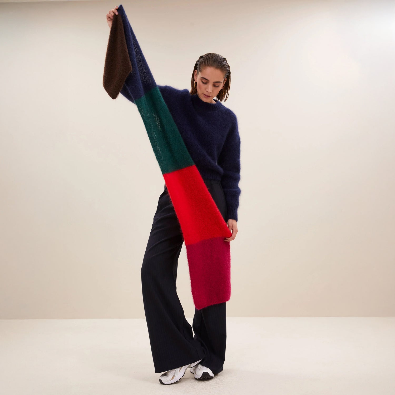 Leah Striped Scarf - Multi Stripe