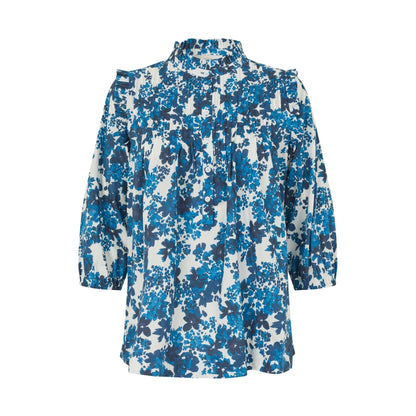 Line Blouse With Ruffles - Floret Space